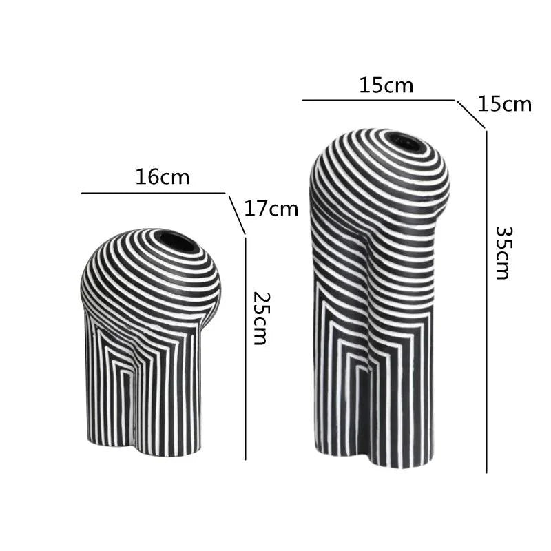 Modern Striped Vases