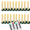 Clip On LED Candles for Christmas Tree with Remote and Timer, Flameless Mini Taper Candles, Scandinavian