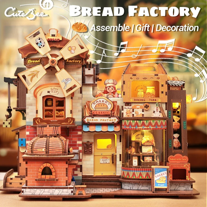 Mechanical Factory Music Box Wooden Puzzle