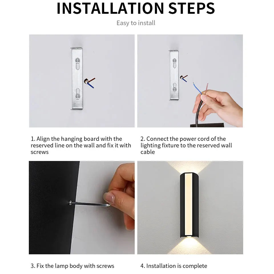 DuoGlow — Split Cylinder Outdoor LED Wall Sconce