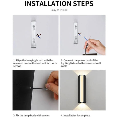 DuoGlow — Split Cylinder Outdoor LED Wall Sconce