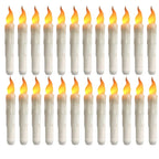 Floating Window Candles with Suction Cups, Flameless Hanging LED Taper Candles, Christmas Window Decor