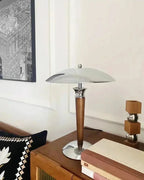Polaris Wood & Chrome Desk Lamp