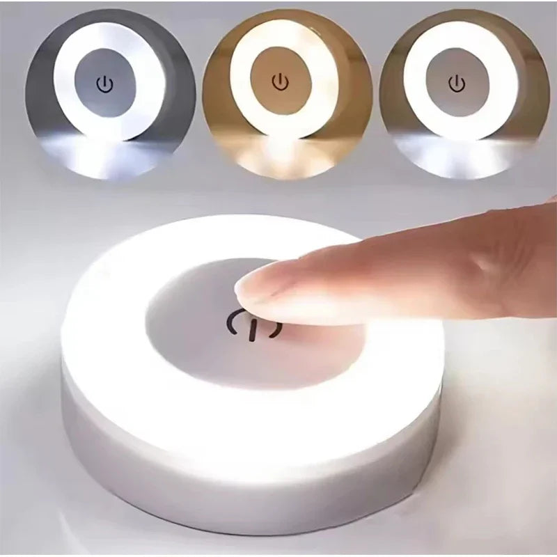 TapGlow Touch LED Night Light — Rechargeable, Magnetic, 3 Color Temps, Dimmable, 1–6 Pack