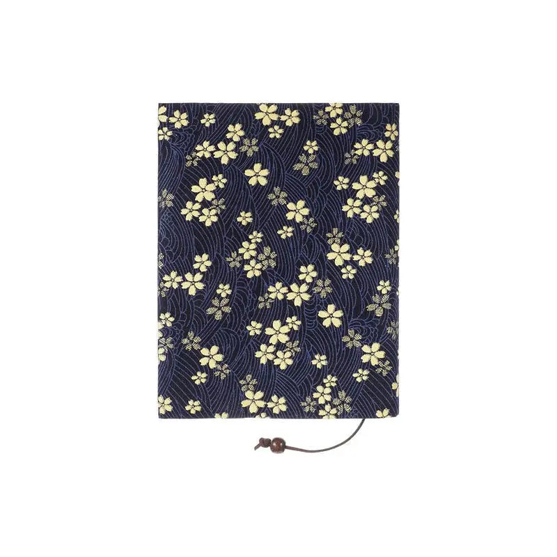 Adjustable Book Cover Fabric A5, Floral Book Sleeve Protector for Paperbacks, Gold Stamped