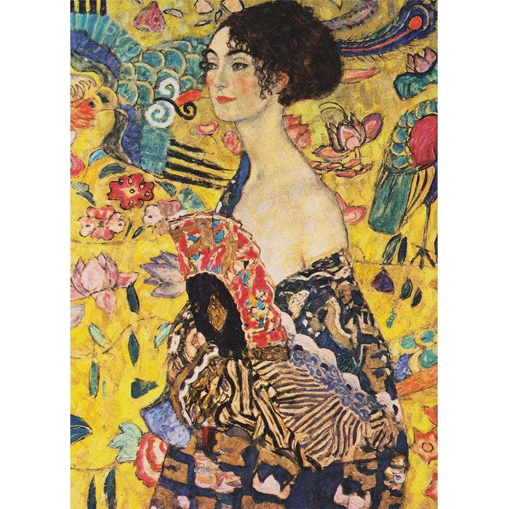 1000 Piece Jigsaw Puzzle for Adults, Klimt, Lady with a Fan, Difficult Art Puzzle, Gift