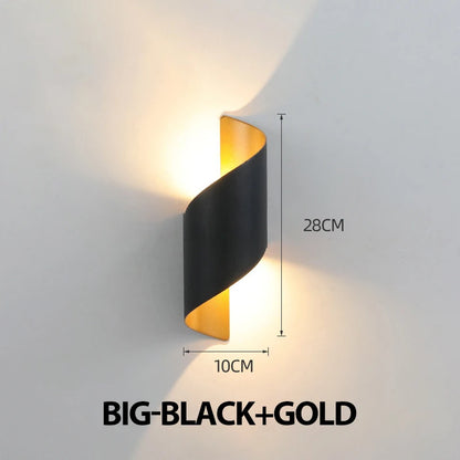 TwistGlow — Spiral Outdoor LED Wall Sconce