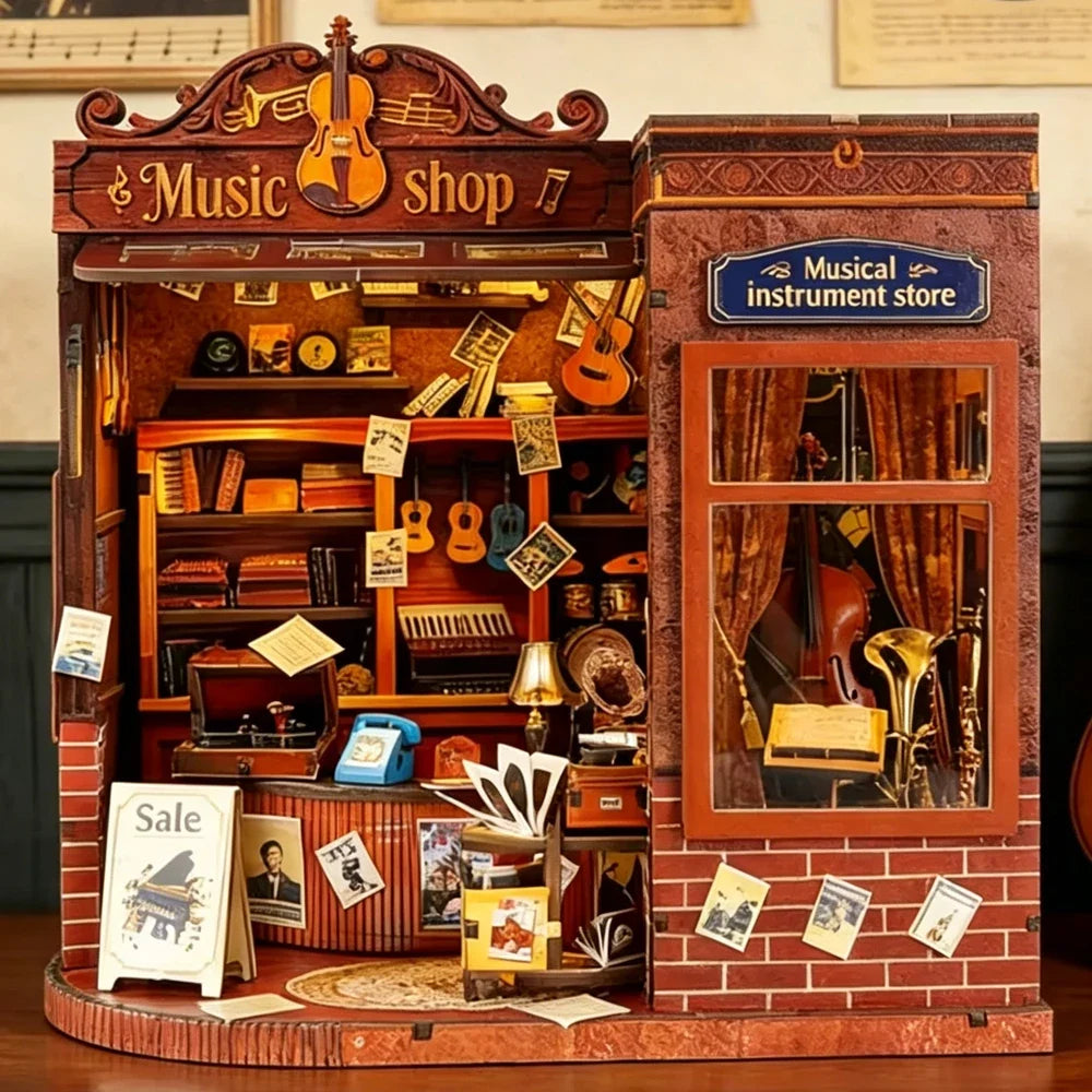 Vintage Musical Instrument Store DIY Book Nook Kit