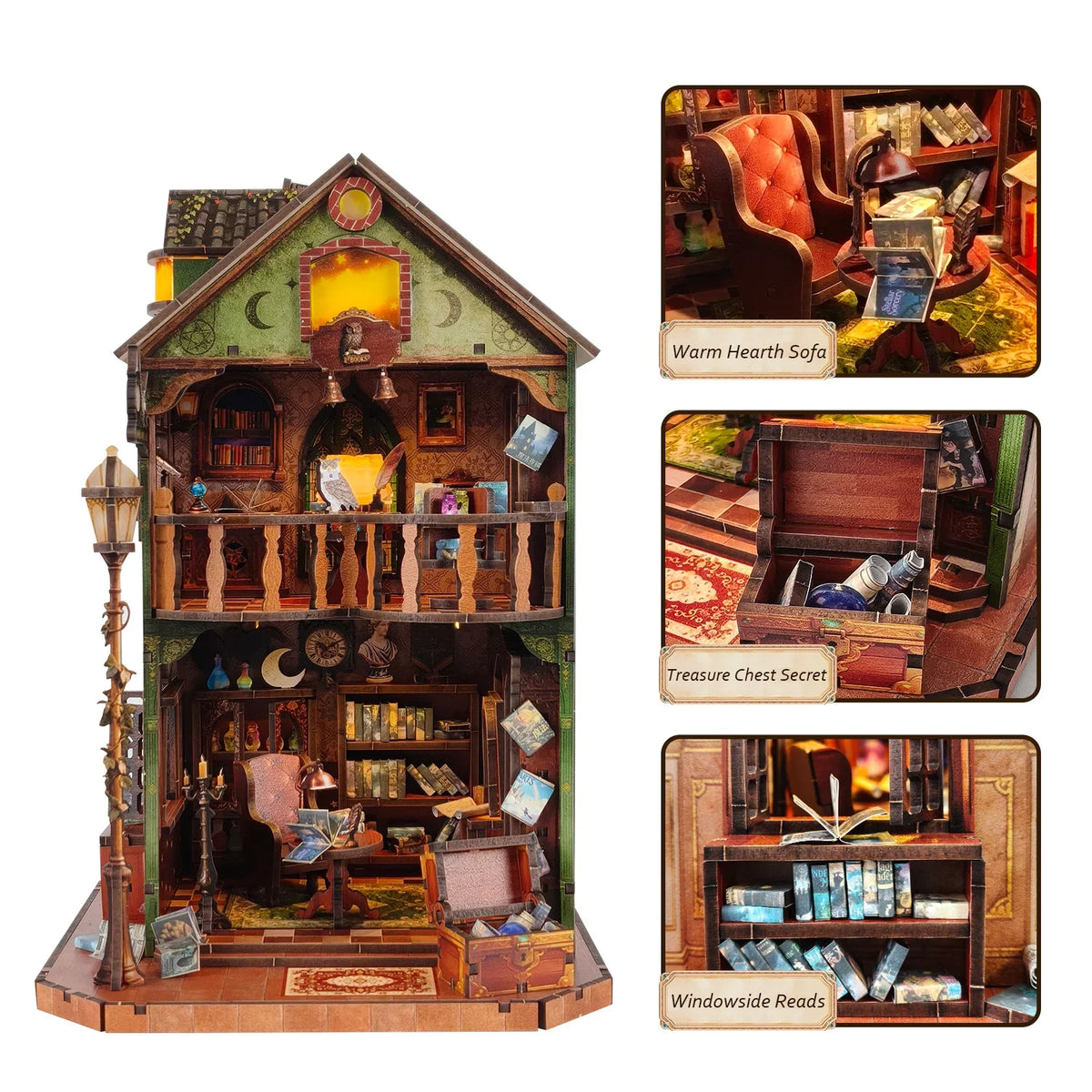 Owl Library DIY Miniature House Kit
