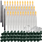 Clip On LED Candles for Christmas Tree with Remote and Timer, Flameless Mini Taper Candles, Scandinavian