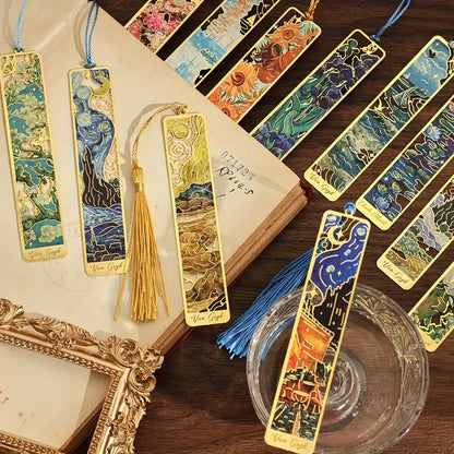 ArtMark Van Gogh Irises — Brass Metal Bookmark
