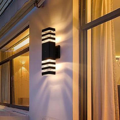 TowerGlow — Outdoor Ribbed LED Wall Sconce
