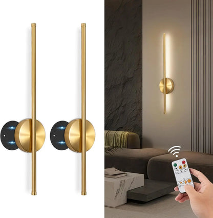 BarGlow Rechargeable Wall Sconce — LED, Touch & Remote, Dimmable, 3 Color Temps, No Wiring