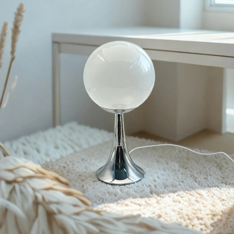 SputnikGlow — Mid-Century Glass Globe Table Lamp