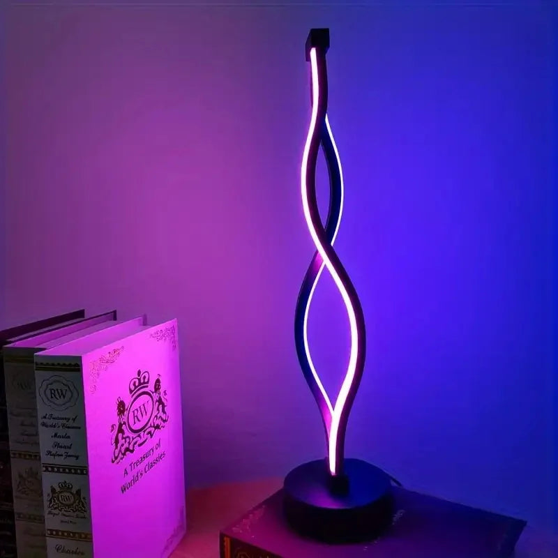 WaveGlow — Sculptural Infinity LED Table Lamp