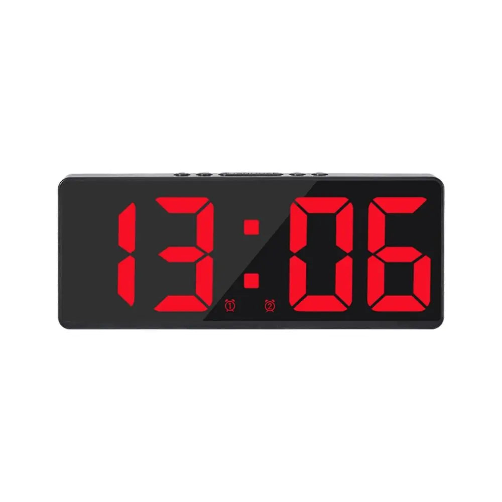 LumaGlow LED Alarm Clock — Large Display, Color Night Light, Temperature & Calendar