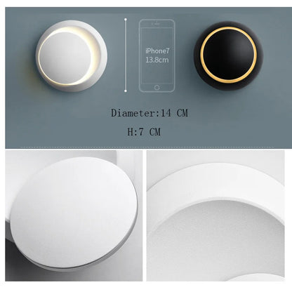 LunaGlow — Rotating Dome LED Wall Sconce