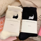 Fuzzy Socks for Women, Cute Cat Cozy Plush Winter Socks, Soft Warm Slipper Socks, 1-3 Pairs