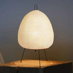 AkariGlow Japanese Rice Paper Table Lamp — E27 Tripod, Wabi-Sabi, Bedroom & Living Room