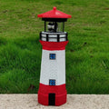 Solar Rotating Lighthouse Resin Garden Sculpture