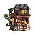 Kasuga Grocery Store DIY Miniature House Kit with LED Lights