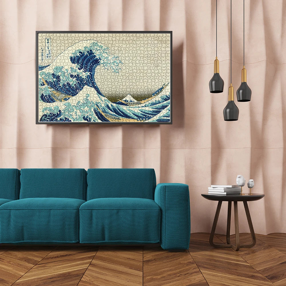 1000 Piece Jigsaw Puzzle for Adults, The Great Wave, Difficult Art Puzzle, Gift