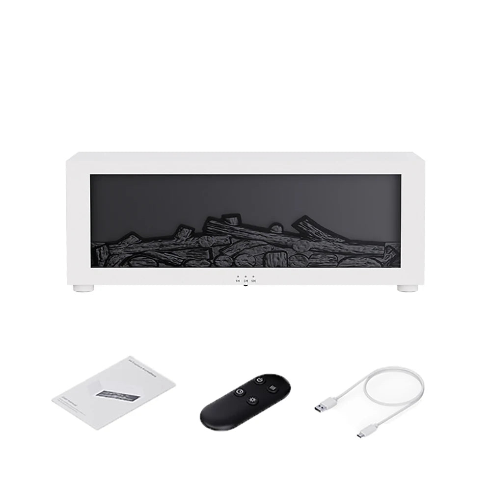 Flame Diffuser for Essential Oils, Fire Flame Effect Humidifier with Remote, Auto Shut-Off, Quiet