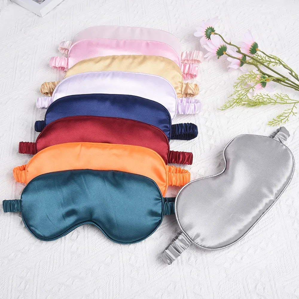 Sleep Mask Zero Eye Pressure, Soft Satin Blackout Eye Mask for Sleeping, 8 Colors