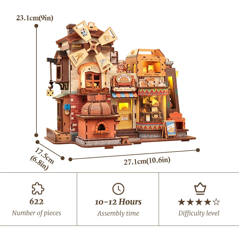 Mechanical Factory Music Box Wooden Puzzle