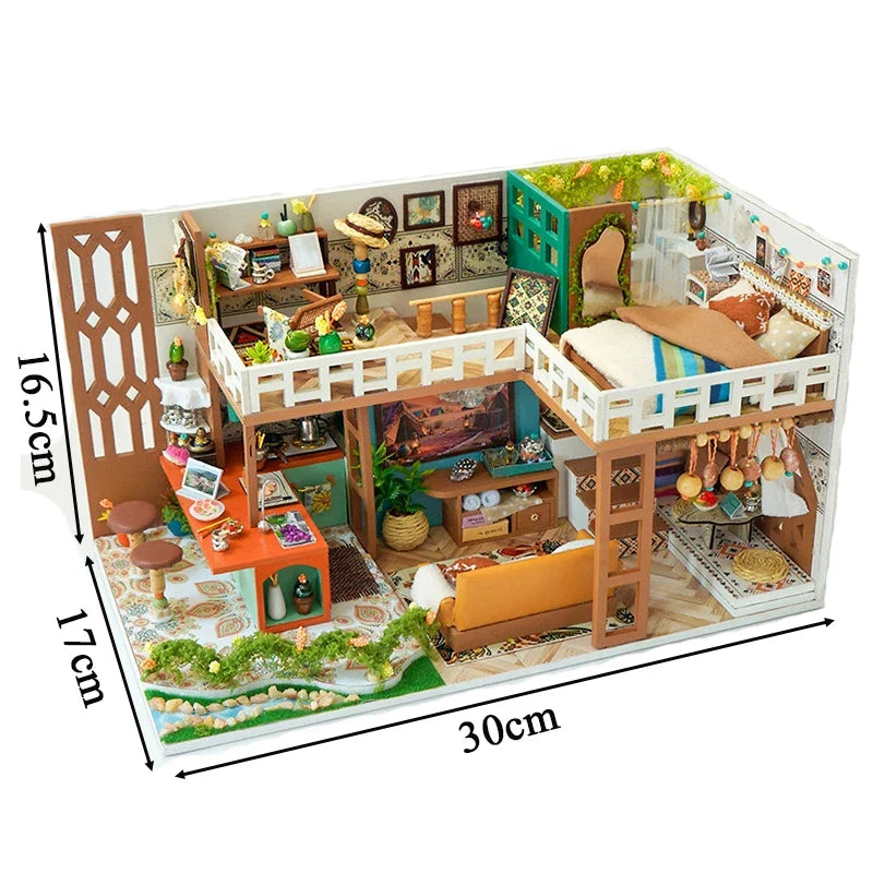 Bohemian Loft DIY Miniature House Kit