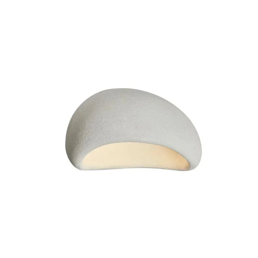 StoneGlow Wabi-Sabi Ceiling Light — Textured Flush Mount, E27, Nordic Minimalist, 11.8"