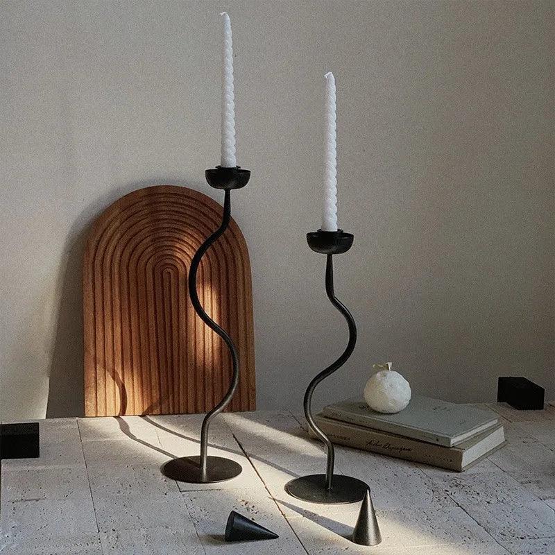 Wavy Candle Holder Set