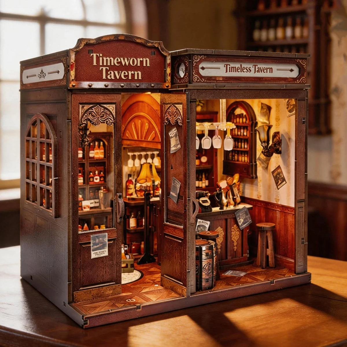 Timeworn Tavern DIY Book Nook Kit with Light