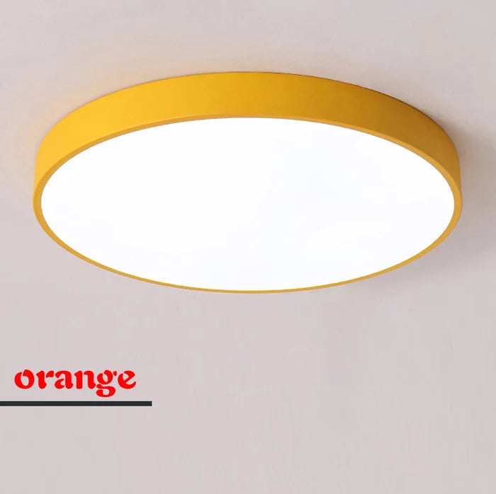 SlimGlow Ultra-Thin LED Ceiling Light — Flush Mount, 3 Colors, Multiple Sizes & Finishes