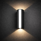 DuoGlow — Split Cylinder Outdoor LED Wall Sconce