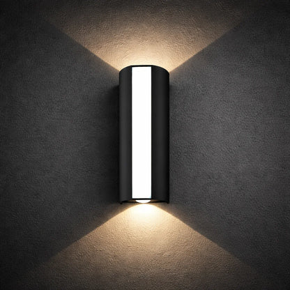 DuoGlow — Split Cylinder Outdoor LED Wall Sconce