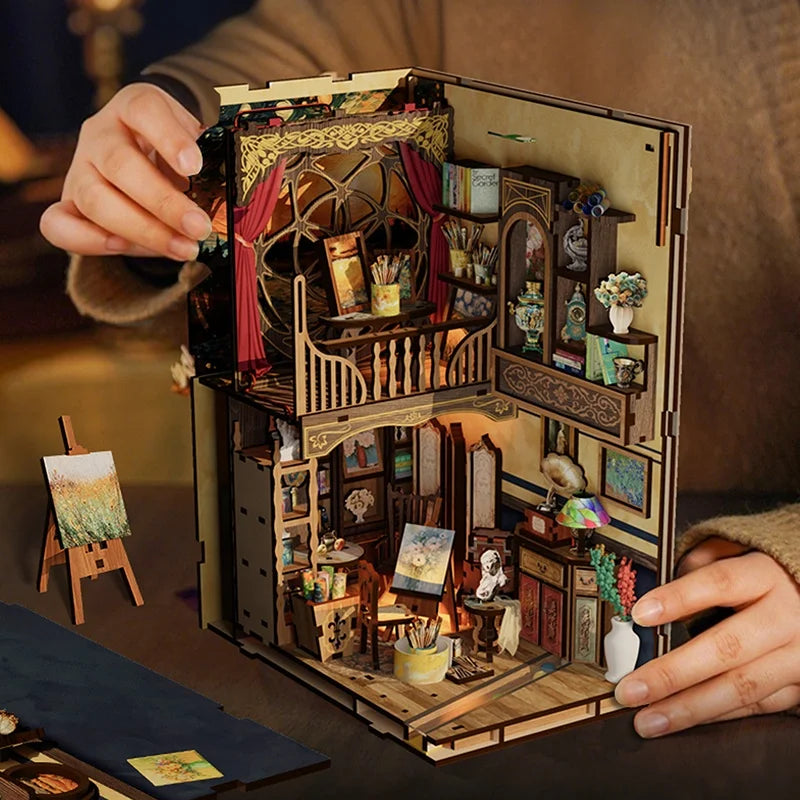 World Within Frame Figurines Miniatures DIY Book Nook Kit
