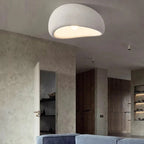StoneGlow Wabi-Sabi Ceiling Light — Textured Flush Mount, E27, Nordic Minimalist, 11.8"