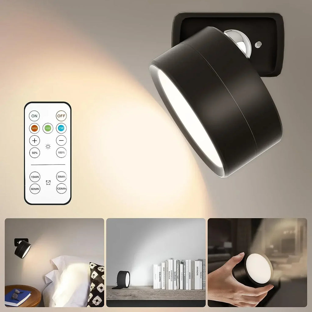 Wall Sconce Rechargeable Battery Operated with Remote, Magnetic LED Wall Light, Dimmable, Motion Sensor Option