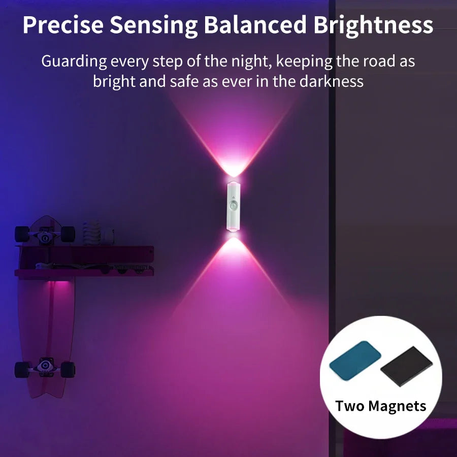 SpotGlow Motion Sensor Night Light — RGB 7 Color + White, Rechargeable, Magnetic, USB-C