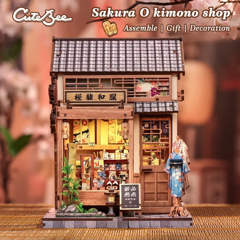 Sakura Kimono Shop DIY Book Nook Kit