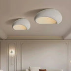 StoneGlow Wabi-Sabi Ceiling Light — Textured Flush Mount, E27, Nordic Minimalist, 11.8"