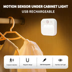 SenseGlow Motion Sensor Night Light — Rechargeable, Magnetic, USB-C, 3 Color Temps, Stick-On