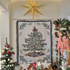 Classic Christmas Tree woven tapestry hanging on a wall