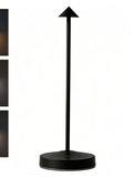 Cordless Table Lamp Rechargeable, Metal Cone Shade LED Lamp, 3 Color Temperatures Touch Dimmable