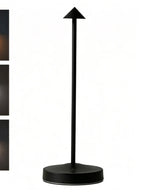 Cordless Table Lamp Rechargeable, Metal Cone Shade LED Lamp, 3 Color Temperatures Touch Dimmable