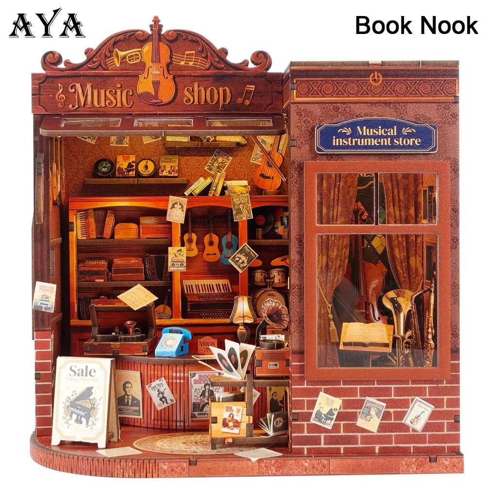 Vintage Musical Instrument Store DIY Book Nook Kit