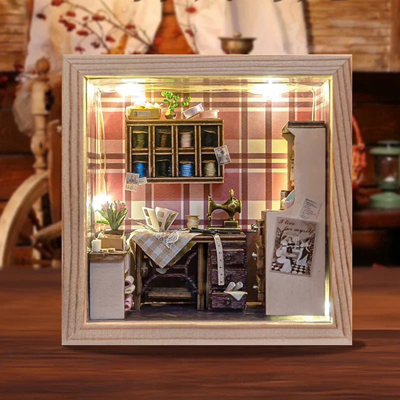 Sewing Shop DIY Miniature House Kit