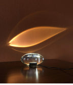 Crystal Egg Table Lamp with Sky Projection, USB LED Bedside Night Light with 4 Color Films