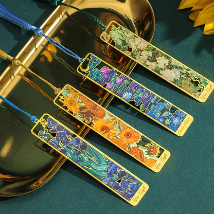 ArtMark Van Gogh Irises — Brass Metal Bookmark